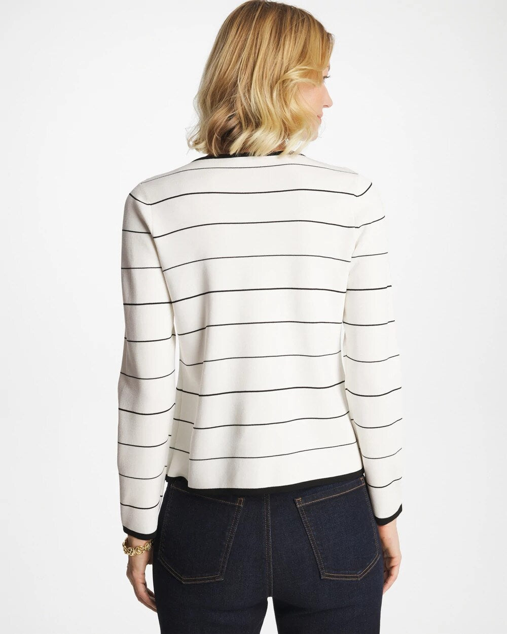 Chico's Value | Contrast Tipped Sweater Blazer