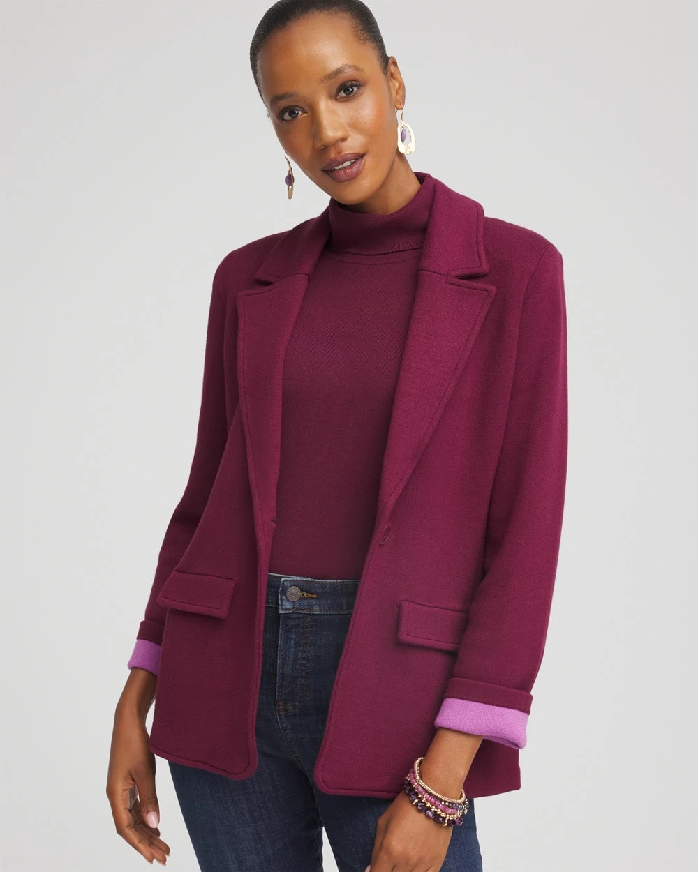 Chico's Customer Favorite | Single-Breasted Sweater Blazer