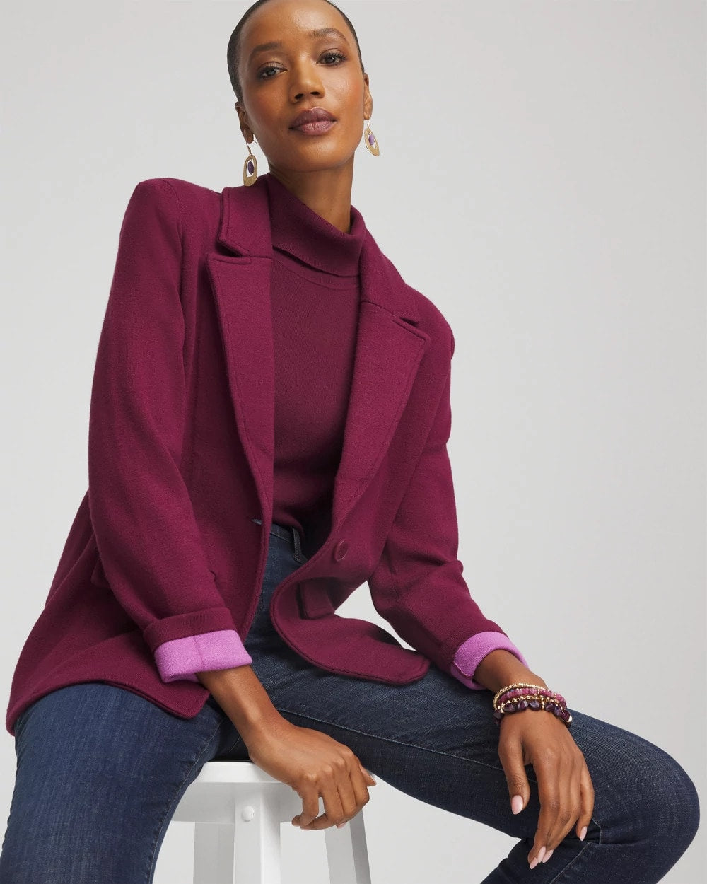 Chico's Customer Favorite | Single-Breasted Sweater Blazer