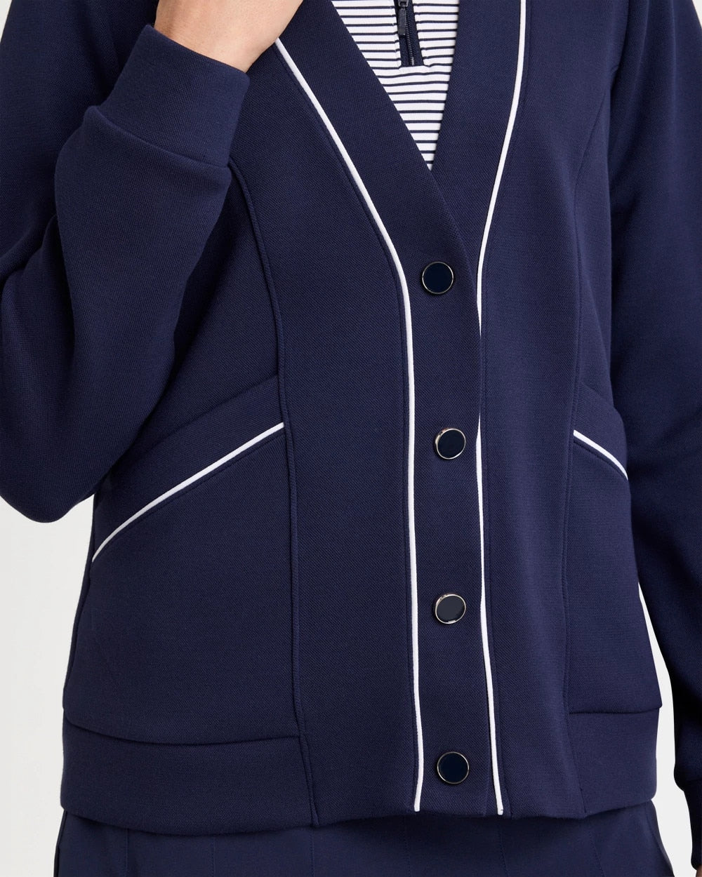 Chico's Classic | Zenergy® Soft Pique Button-Down Cardigan