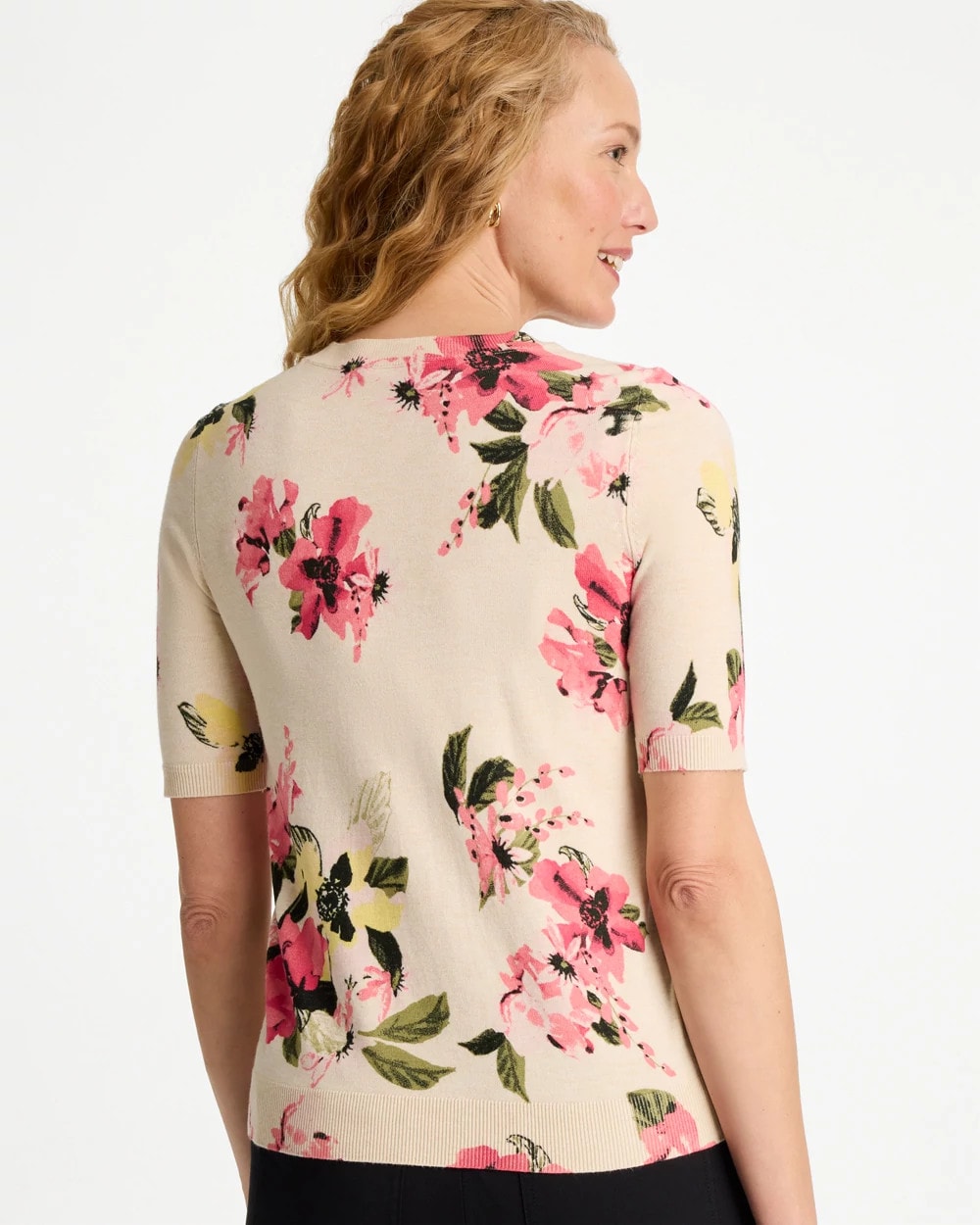 Chico's Classic | Ella Crewneck Floral Pullover Sweater