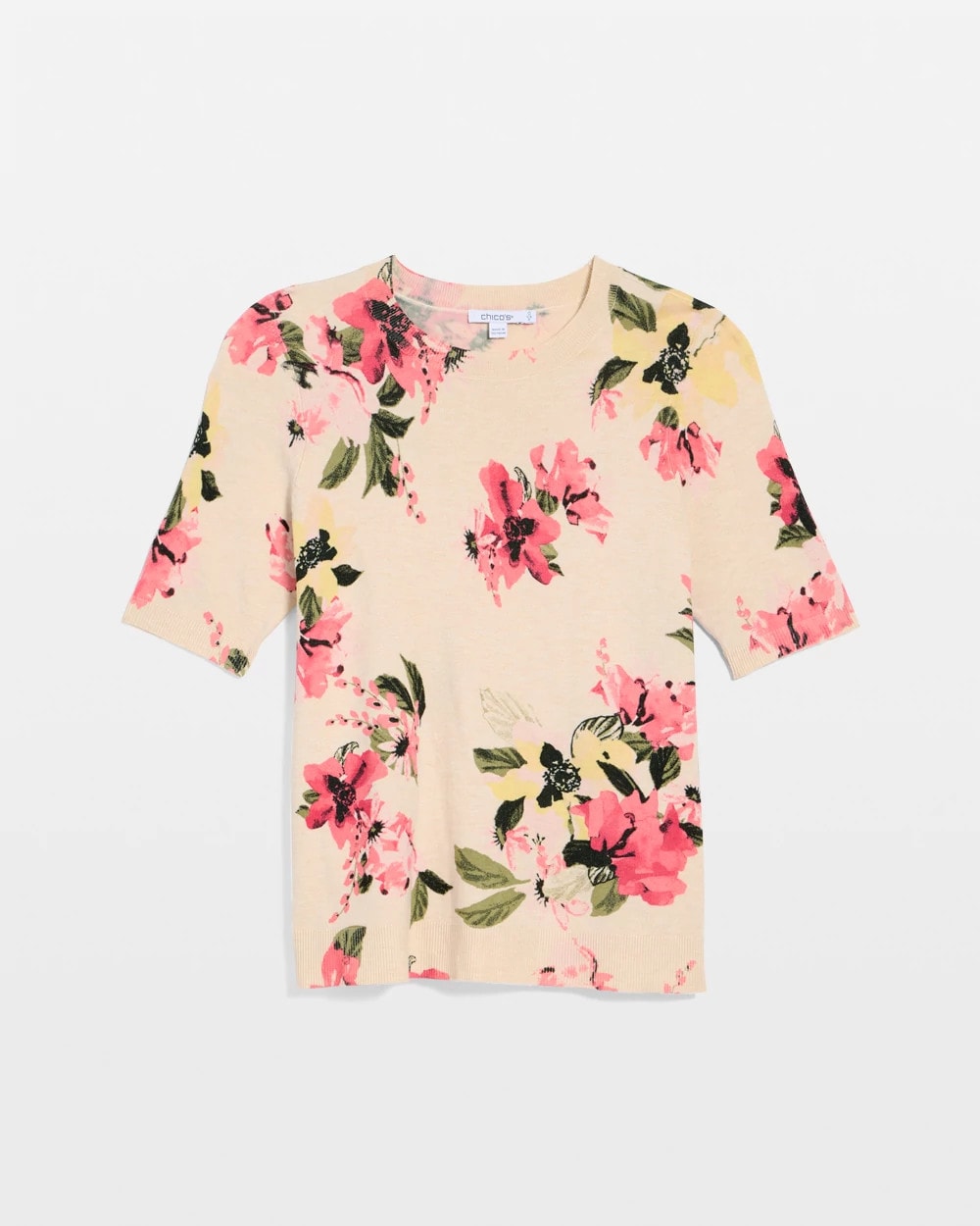 Chico's Classic | Ella Crewneck Floral Pullover Sweater