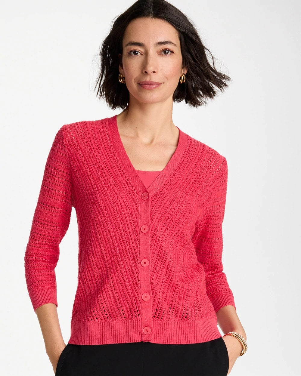 Chico's Great Value | Stitchy V-Neck Cardigan
