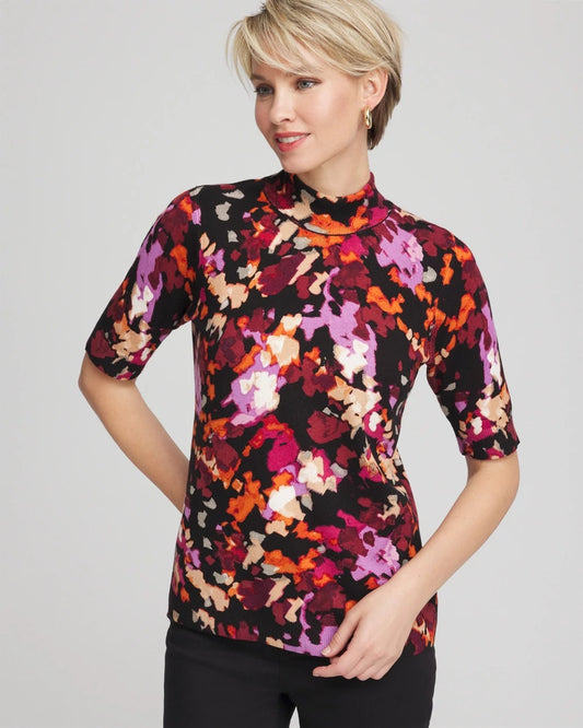 Chico's Trending | Ella Mockneck Painterly Pullover Sweater