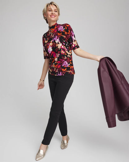 Chico's Trending | Ella Mockneck Painterly Pullover Sweater