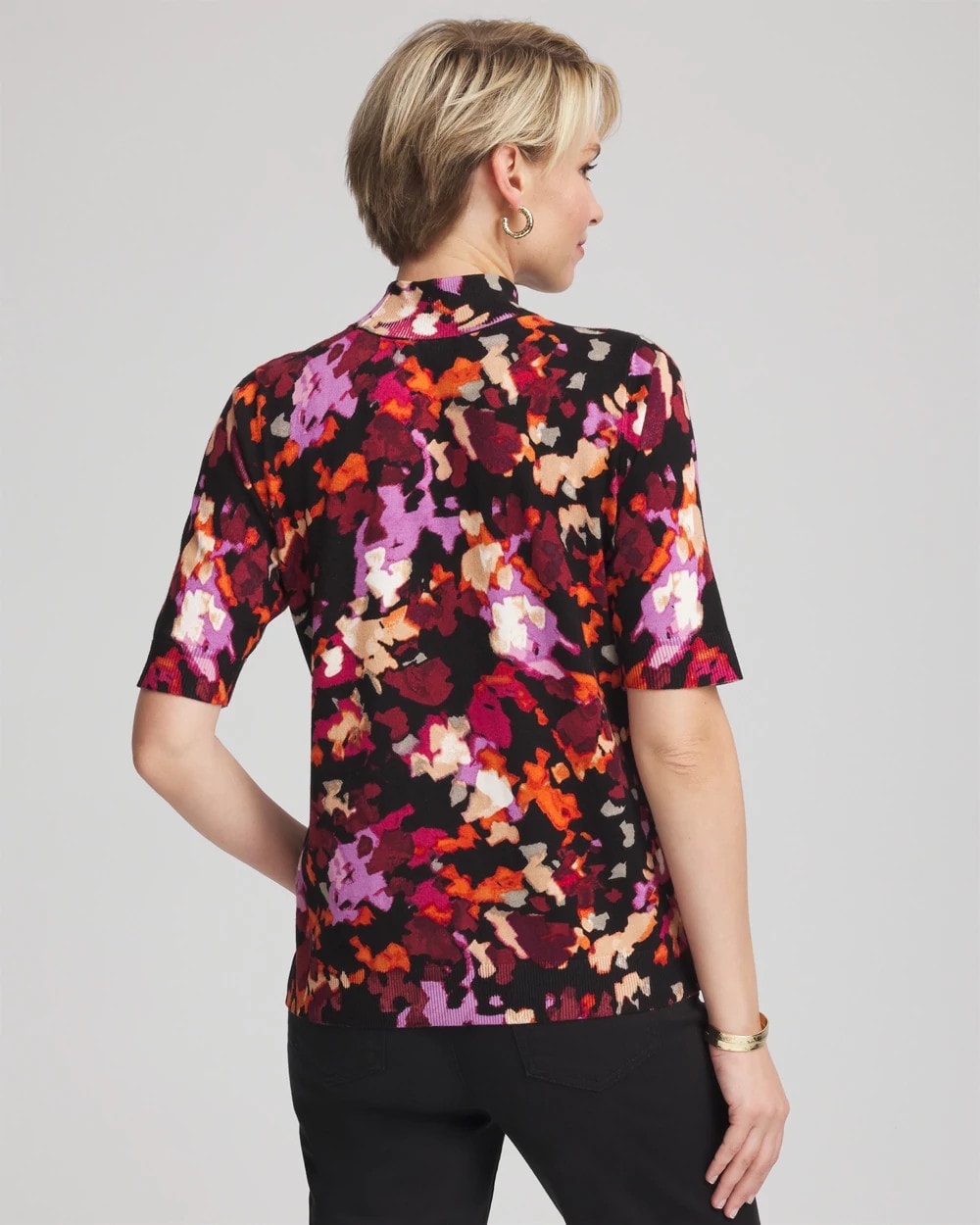 Chico's Trending | Ella Mockneck Painterly Pullover Sweater