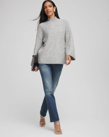 Chico's Smart Buy | Sequined Cable Knit Sweater