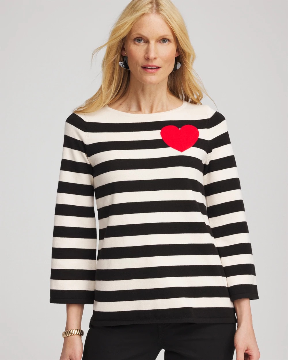 Chico's Value | Striped V-Day Pullover