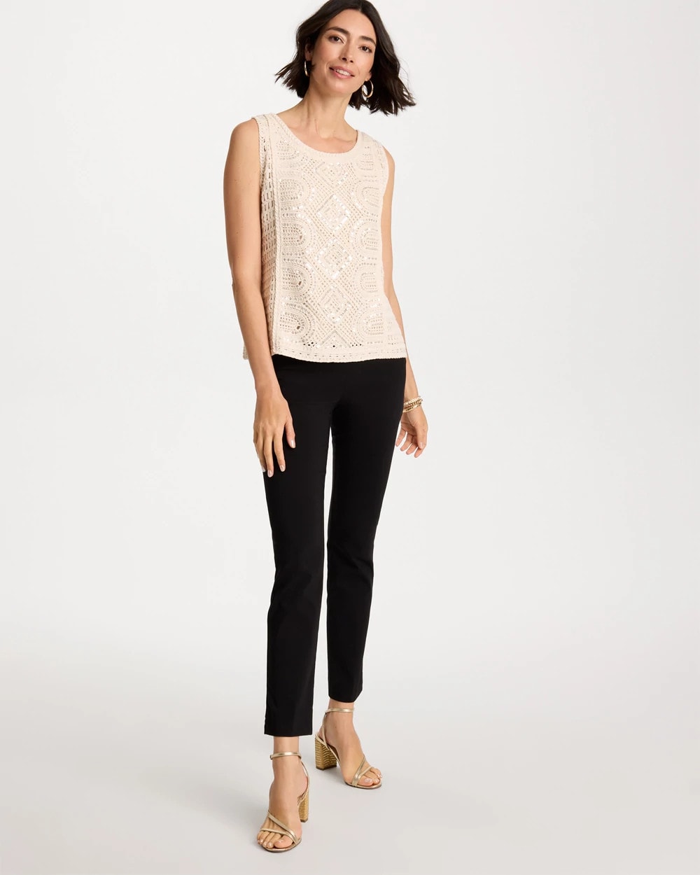 Chico's New | Crochet Sequin Tank