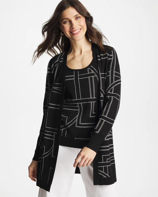 Chico's Best Price | Ella Graphic Cardigan