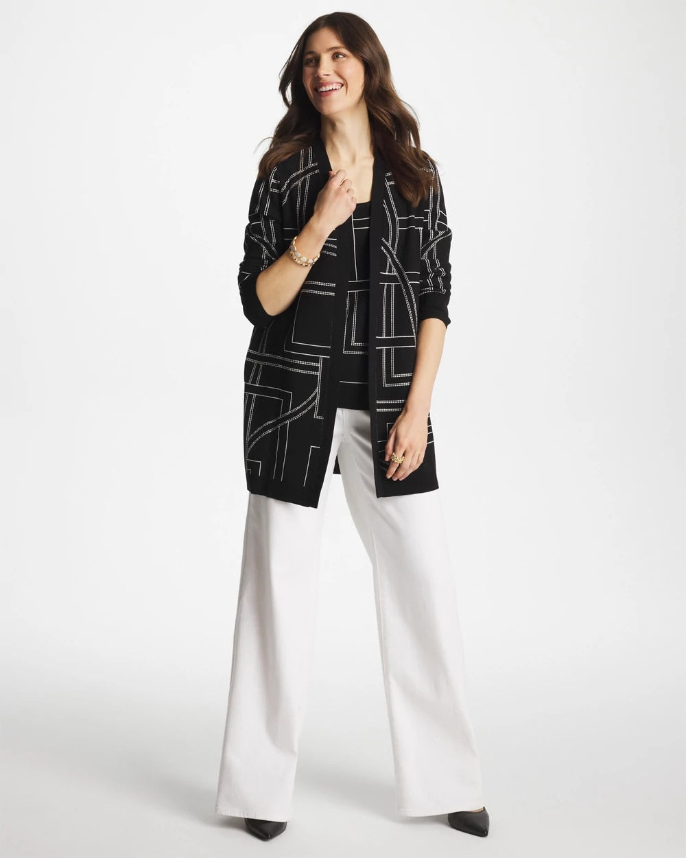Chico's Best Price | Ella Graphic Cardigan