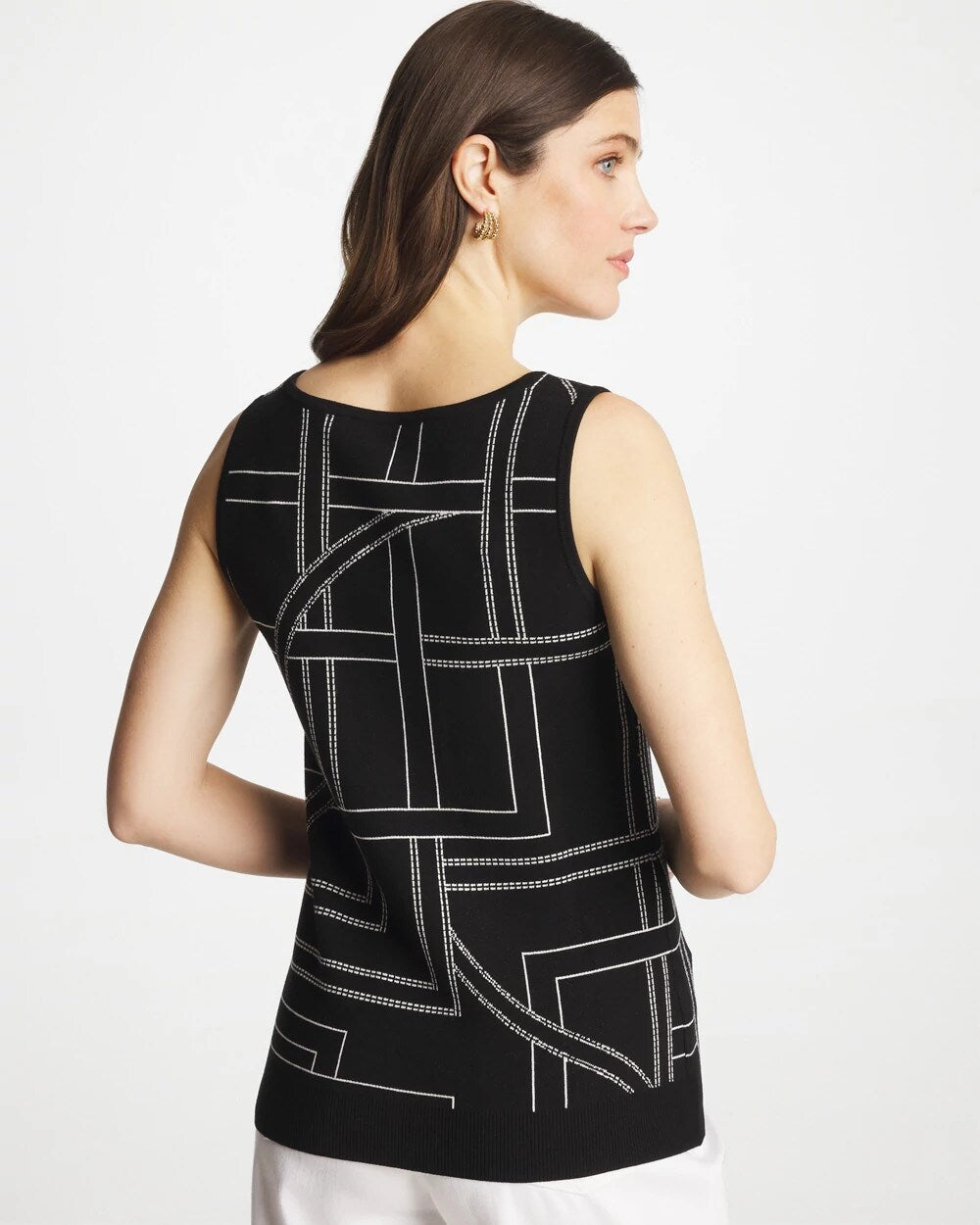 Chico's Discount | Ella Graphic Scoopneck Tank