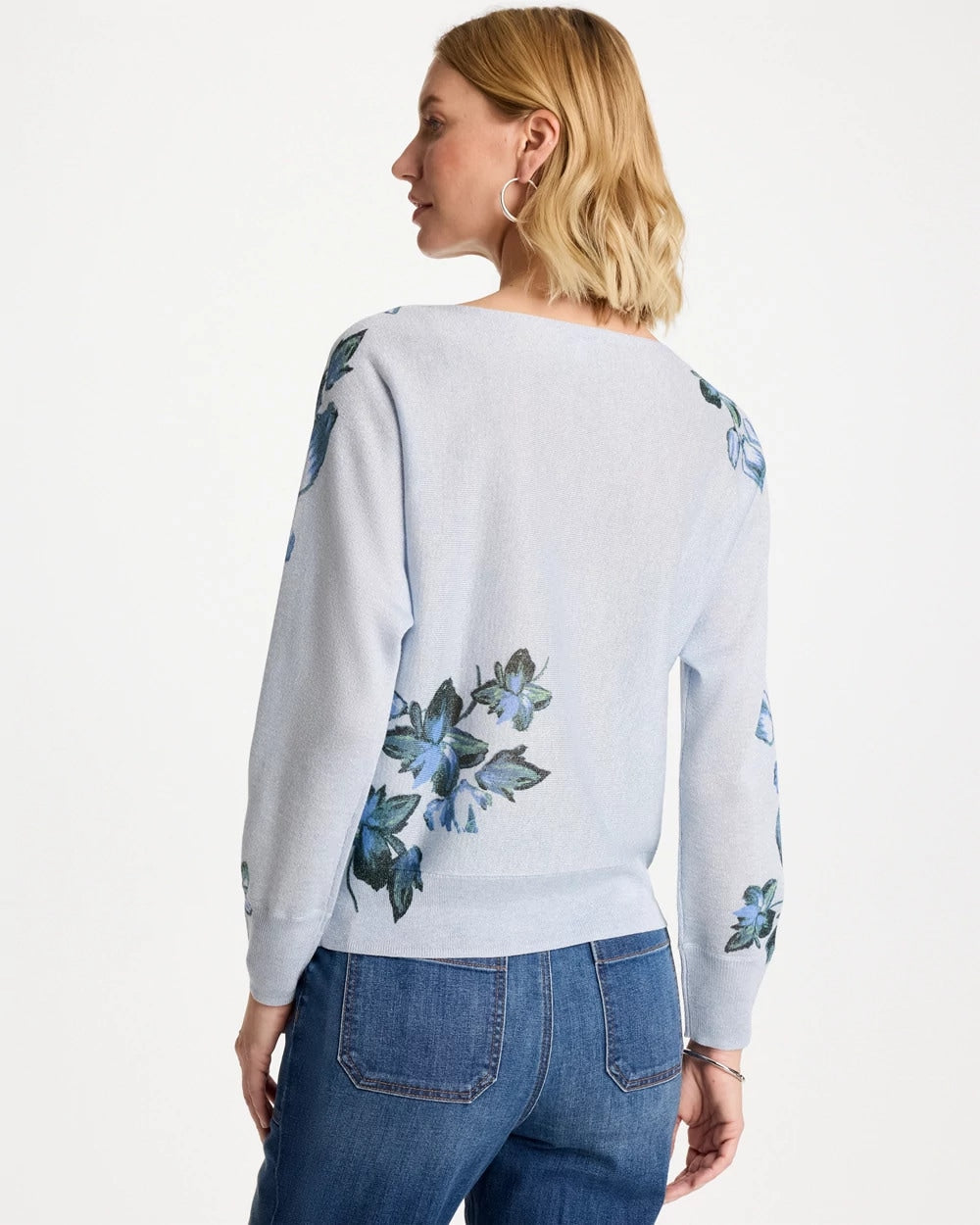 Chico's Premium | Floral Print Pullover Sweater
