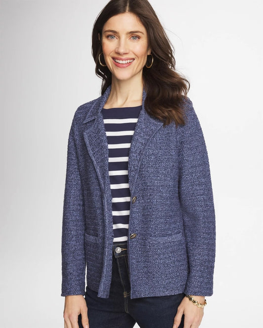 Chico's Popular | Denim Inspired Textured Cardigan