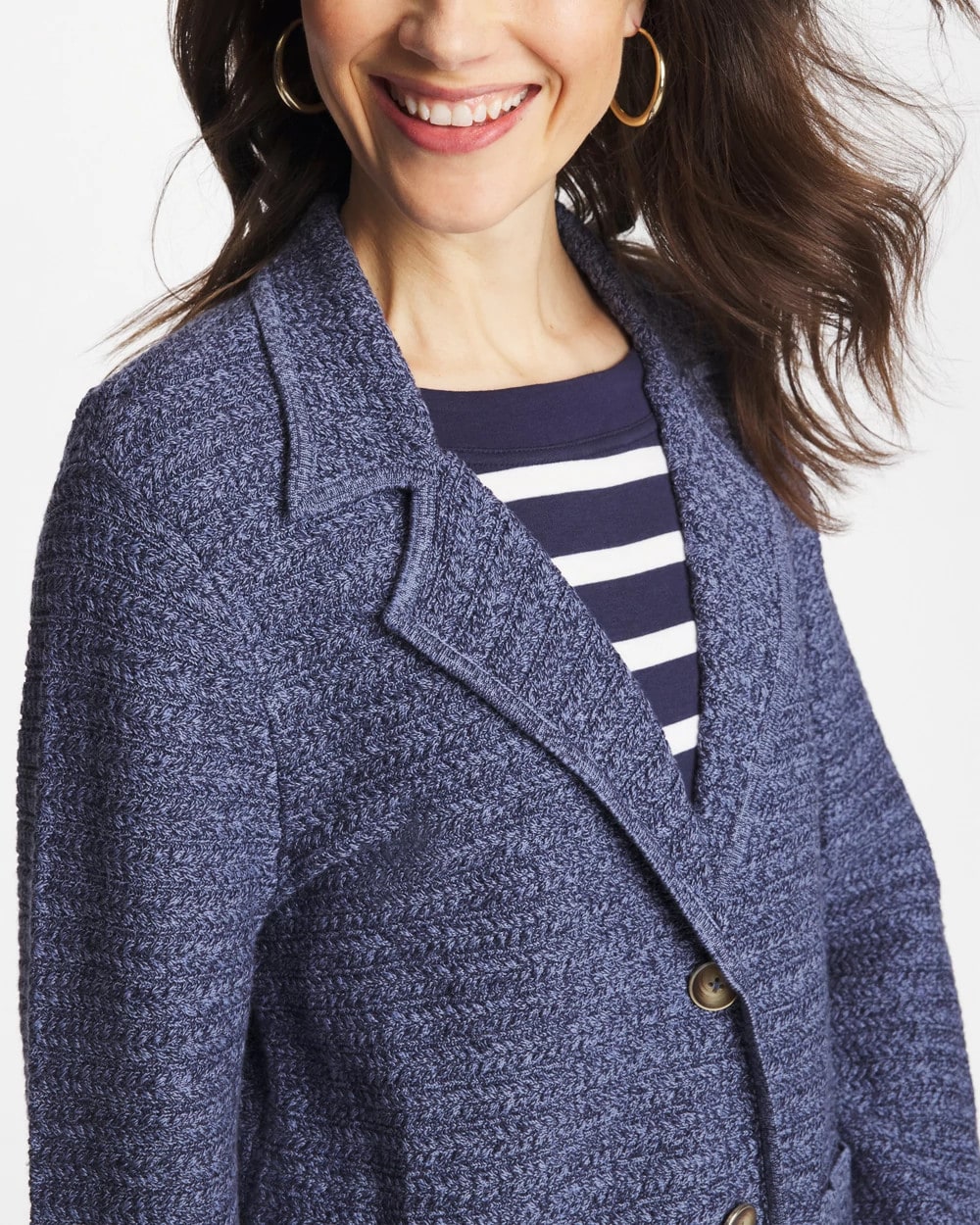 Chico's Popular | Denim Inspired Textured Cardigan
