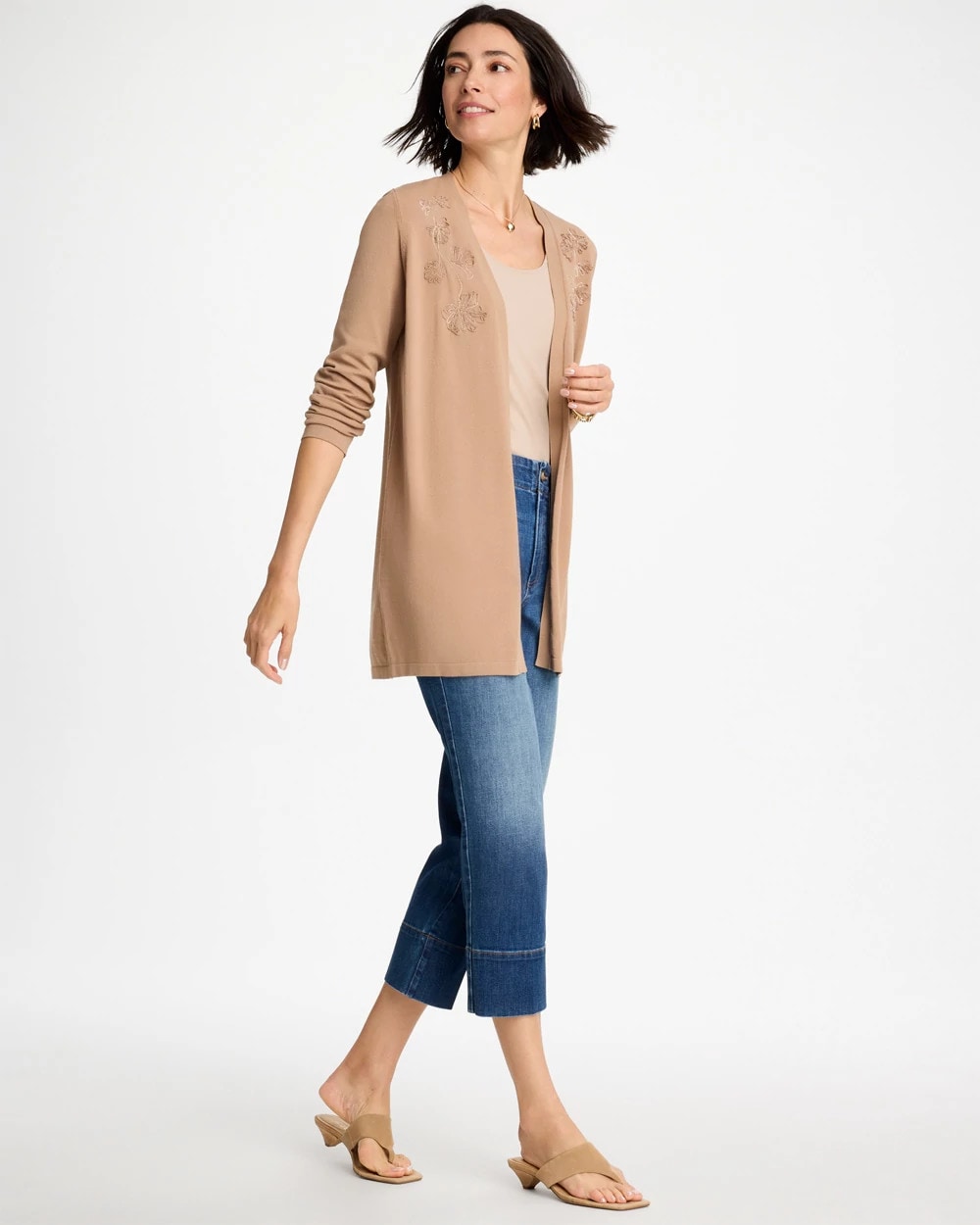 Chico's Signature | Floral Embroidered Cardigan