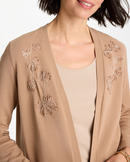 Chico's Signature | Floral Embroidered Cardigan