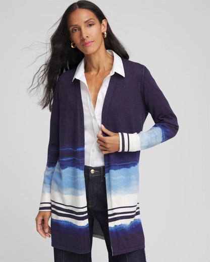 Chico's Great Value | Stripe Ombre Duster Cardigan