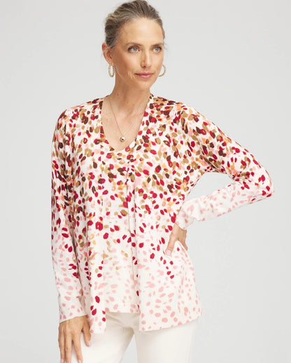 Chico's Great Value | Ombré Printed V-Neck Cardigan