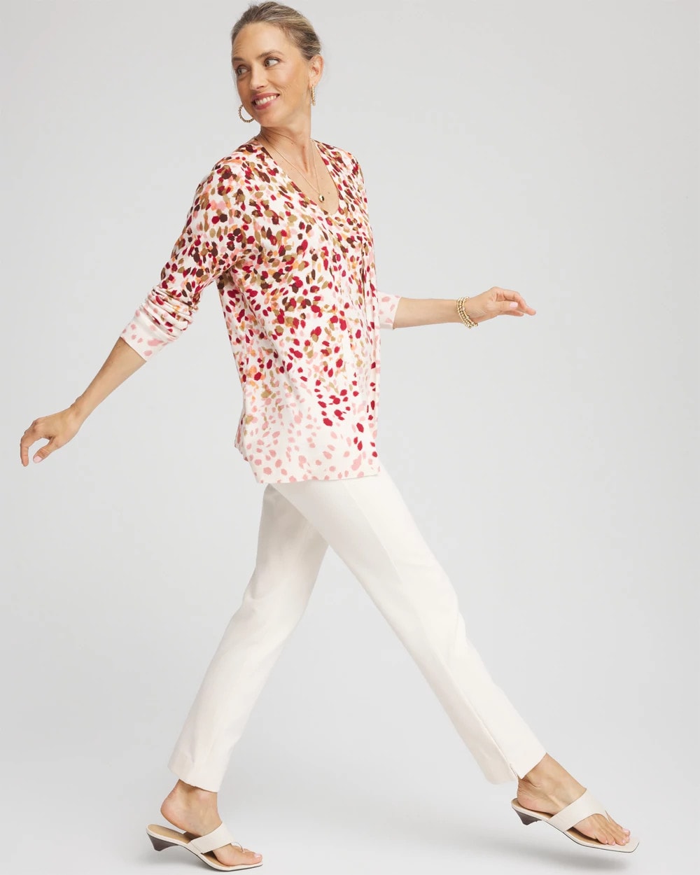 Chico's Great Value | Ombré Printed V-Neck Cardigan