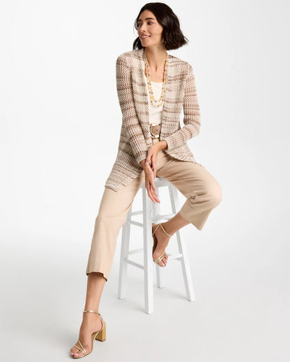Chico's Popular | Pointelle Metallic Cardigan