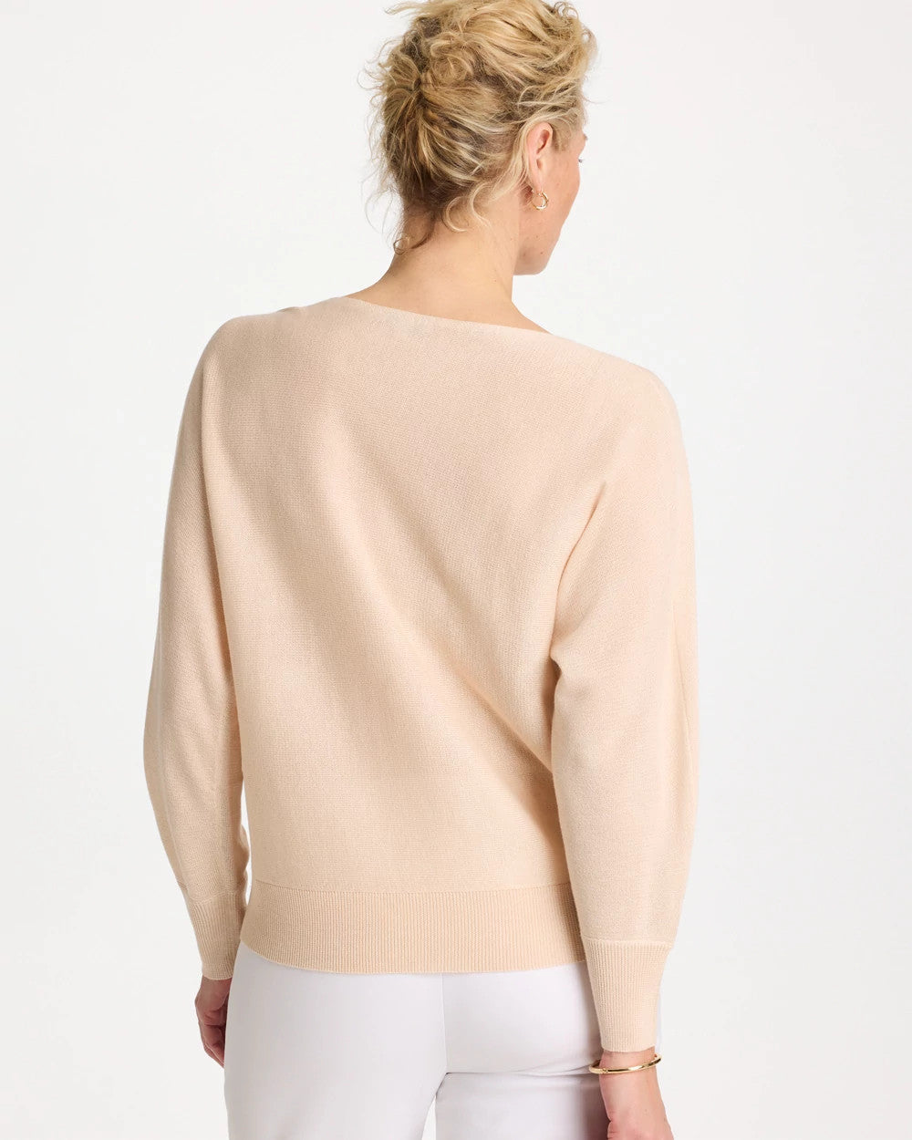 Chico's Great Value | Embroidered 3/4 Sleeve Sweater