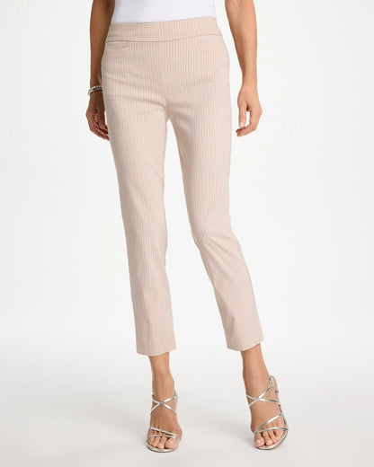 Chico's Best Price | Brigitte™ Slim Twill Stripe Neutral Crop