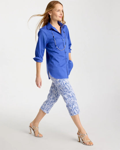 Chico's Discount | Brigitte™ Slim Infinite Lines Capri Pants