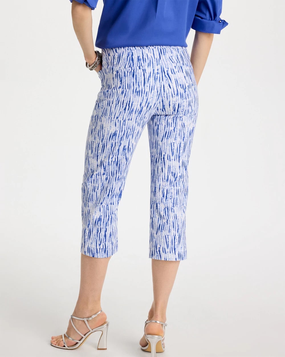 Chico's Discount | Brigitte™ Slim Infinite Lines Capri Pants