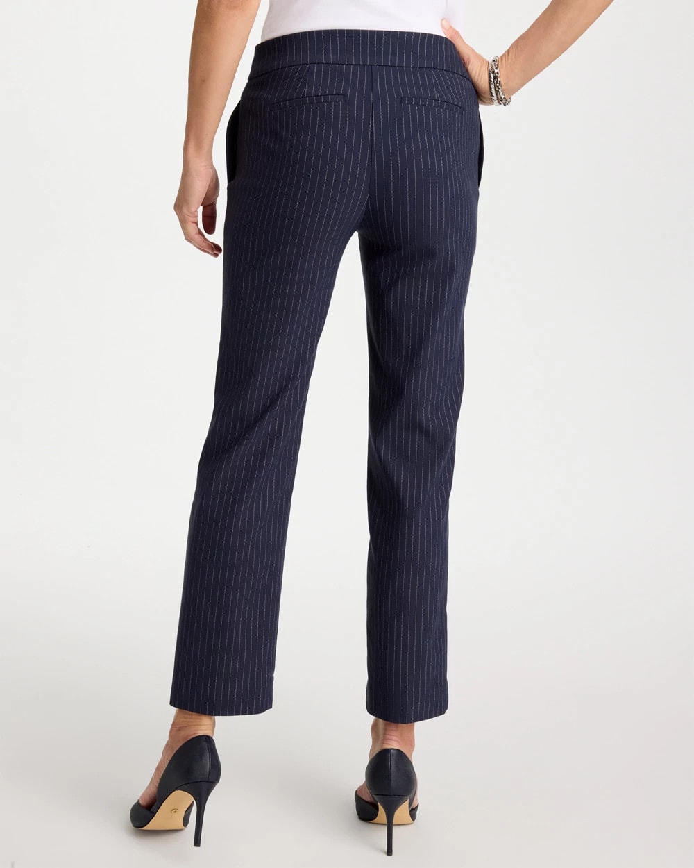 Chico's Trusted | Brigitte™ Straight Pinstripe Cropped Pants