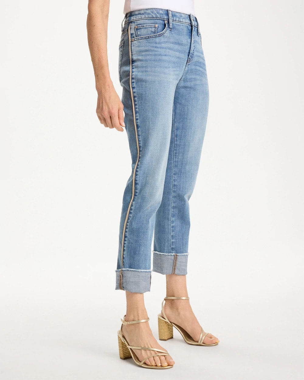 Chico's Everyday | Girlfriend Roll Cuff Crop Jeans