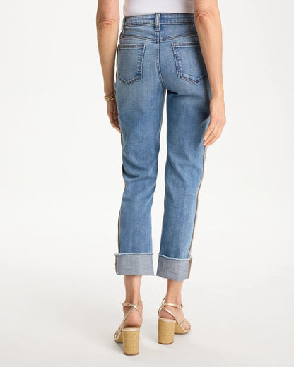 Chico's Everyday | Girlfriend Roll Cuff Crop Jeans