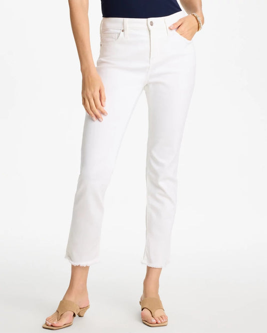 Chico's New | No-Stain Girlfriend Frayed Ankle Jeans
