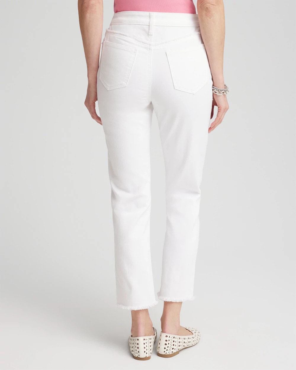 Chico's Premium | Girlfriend Frayed Cropped No Stain Jeans