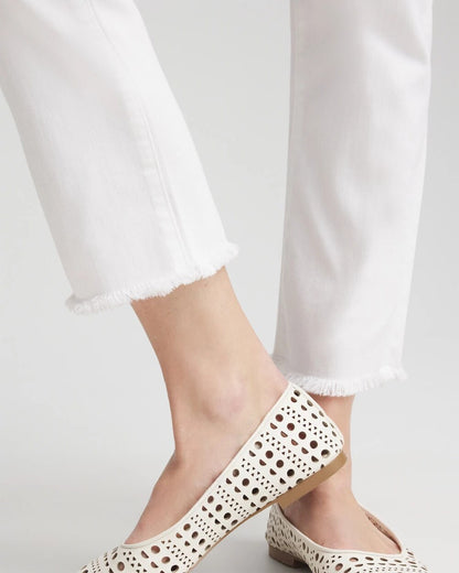 Chico's Premium | Girlfriend Frayed Cropped No Stain Jeans