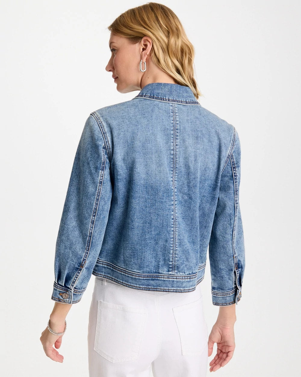 Chico's Exclusive | Denim Cropped Trucker Jacket