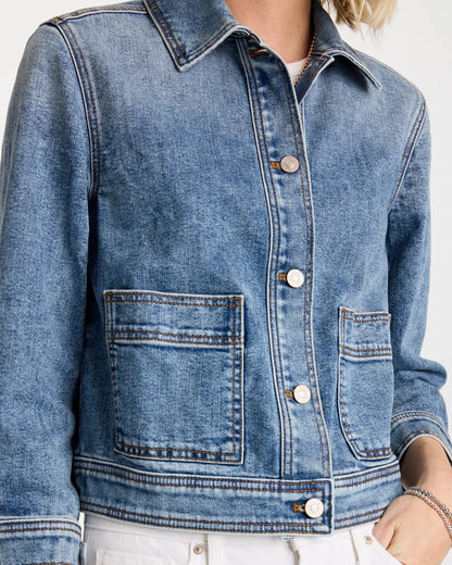 Chico's Exclusive | Denim Cropped Trucker Jacket