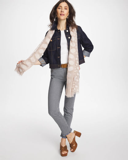 Chico's Signature | Pinnacle Stripe Girlfriend Ankle Jeans