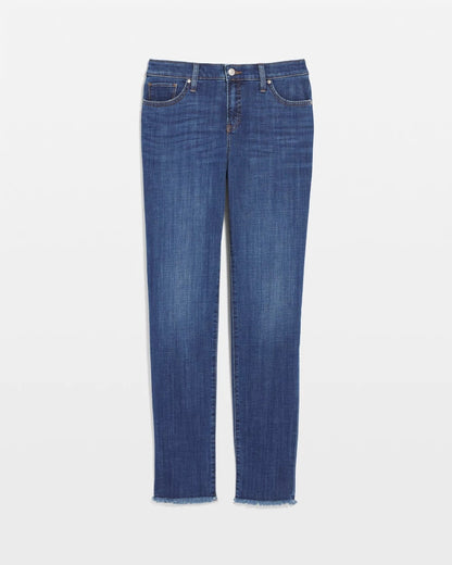 Chico's Best Price | Girlfriend Slim Frayed Ankle Jeans