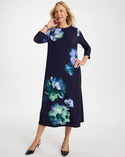 Chico's Quality | Floral 3/4 Sleeve Maxi Dress