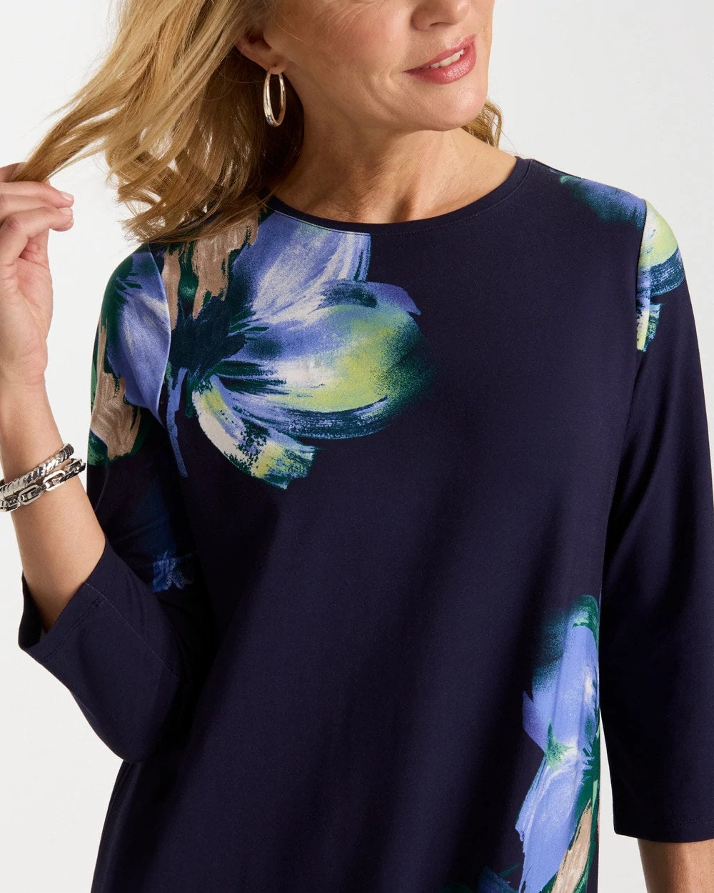 Chico's Quality | Floral 3/4 Sleeve Maxi Dress