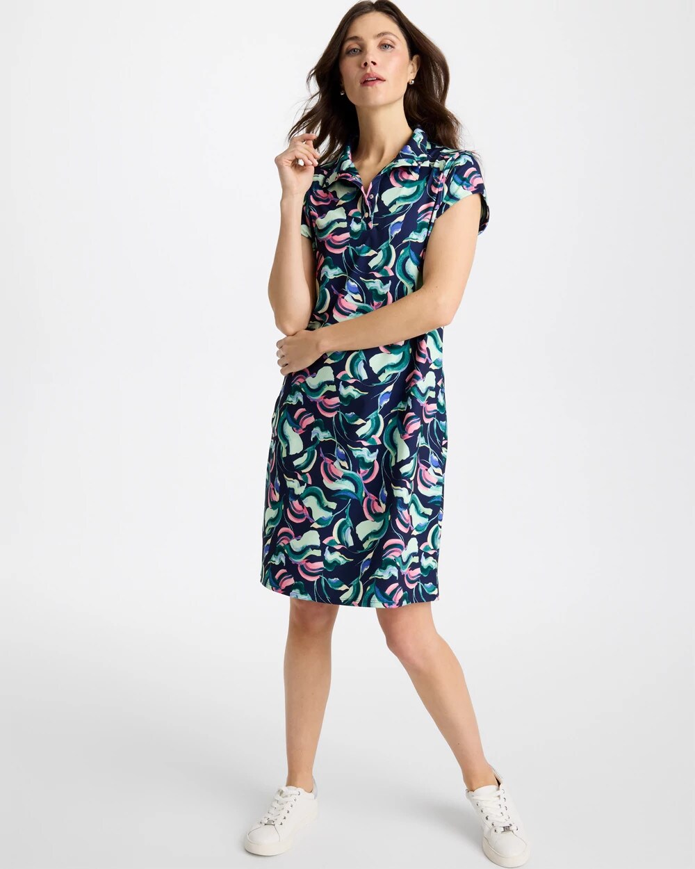 Chico's Signature | Zenergy® UPF Blooms Polo Dress