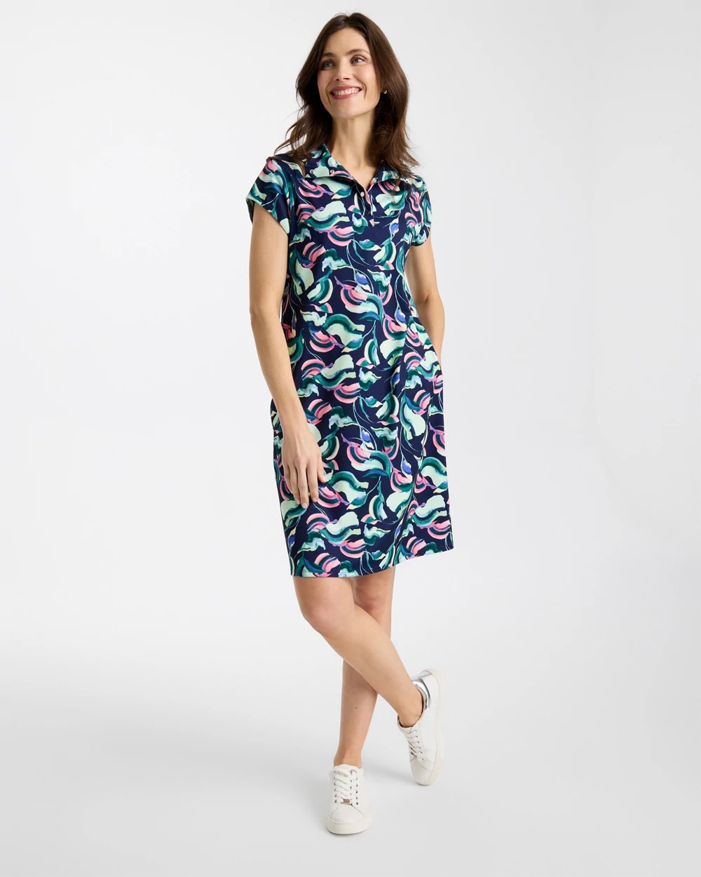 Chico's Signature | Zenergy® UPF Blooms Polo Dress
