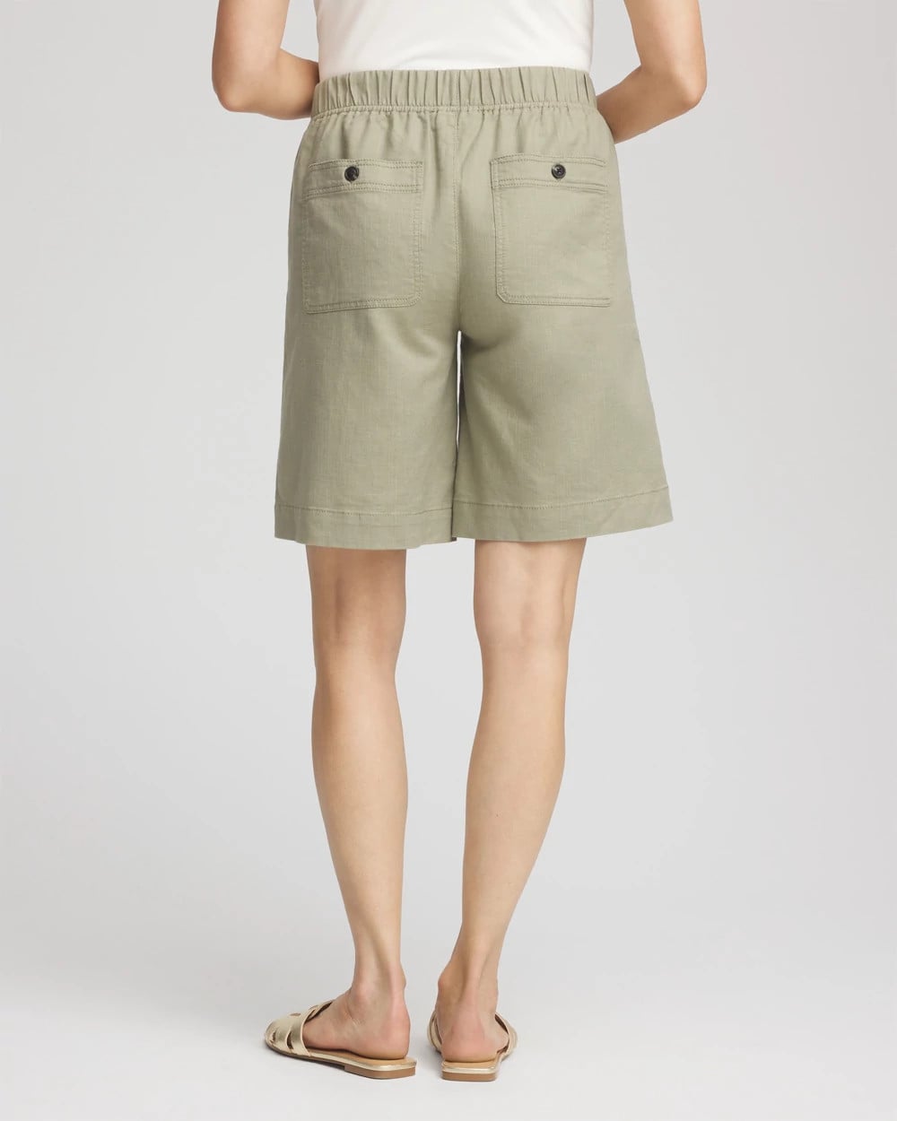 Chico's Sale | Cotton-Linen Pull-On Utility Shorts