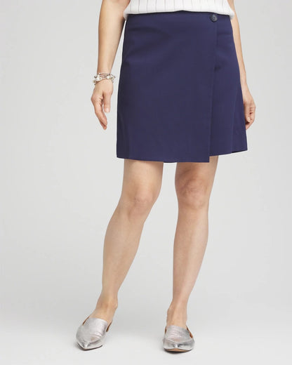 Chico's Discount | Brigitte™ Pull-On Asymmetrical Wrap Skort