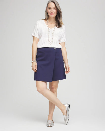 Chico's Discount | Brigitte™ Pull-On Asymmetrical Wrap Skort