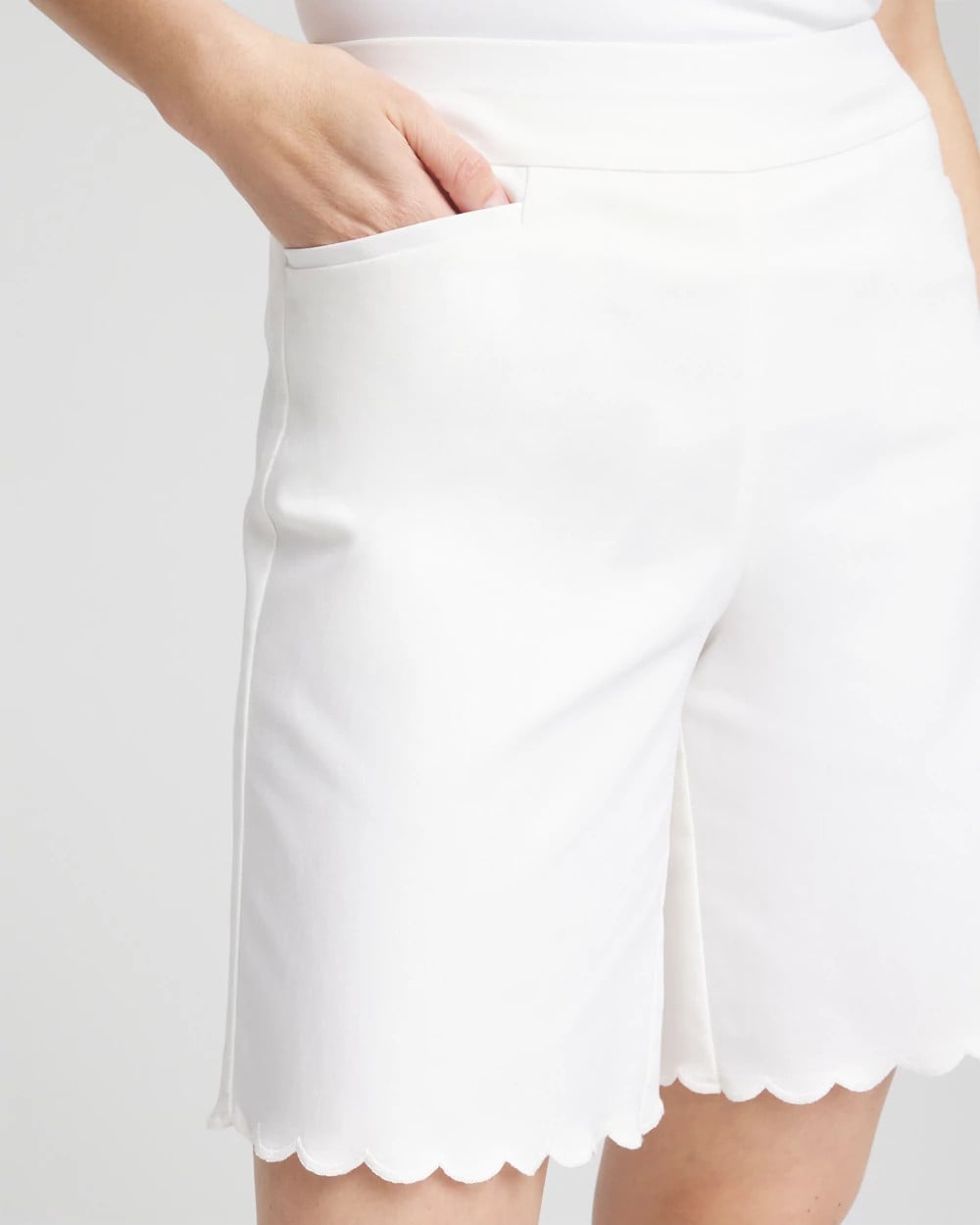 Chico's Smart Buy | Brigitte™ Pull-On Scallop-Hem Shorts