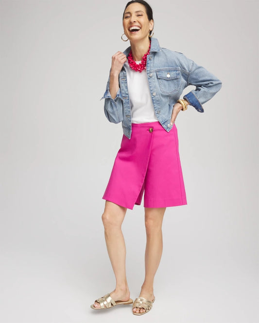 Chico's Hot Sale | Brigitte™ Pull-On Asymmetrical Wrap Skort