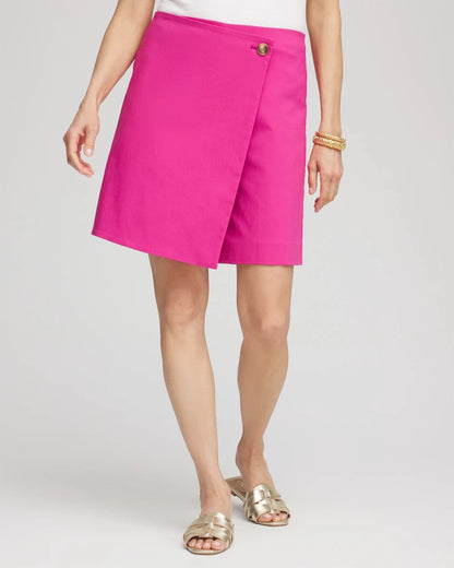 Chico's Hot Sale | Brigitte™ Pull-On Asymmetrical Wrap Skort