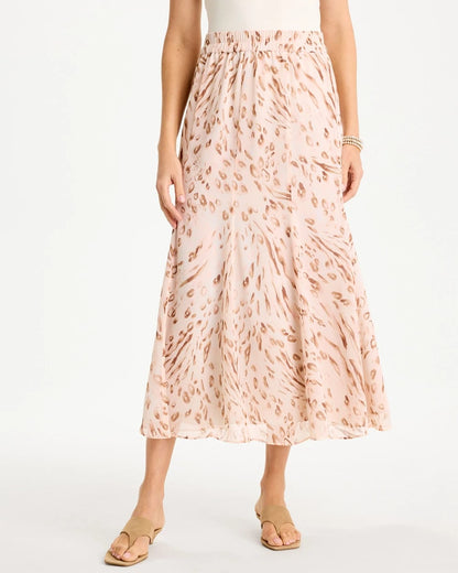 Chico's Trusted | Cheetah Pull-On Godet Skirt